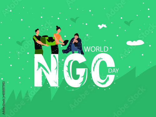 World NGO day creative design for social media and print media.