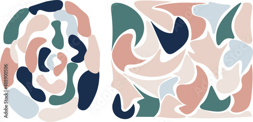 Set of astract backgrounds. Trendy vector illustration. Stamp texture. Every pattern is isolated