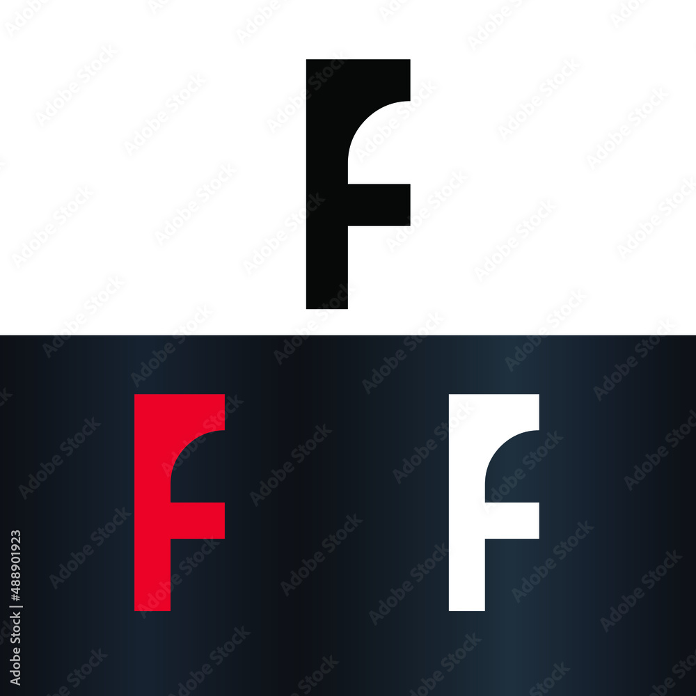 Obraz premium Letter F Creative Unique Modern Vector Logo Design