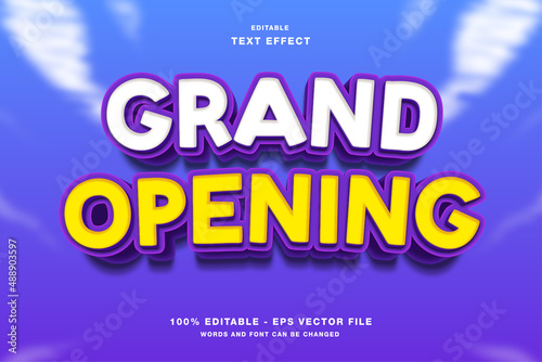 Grand Opening 3d editable text effect