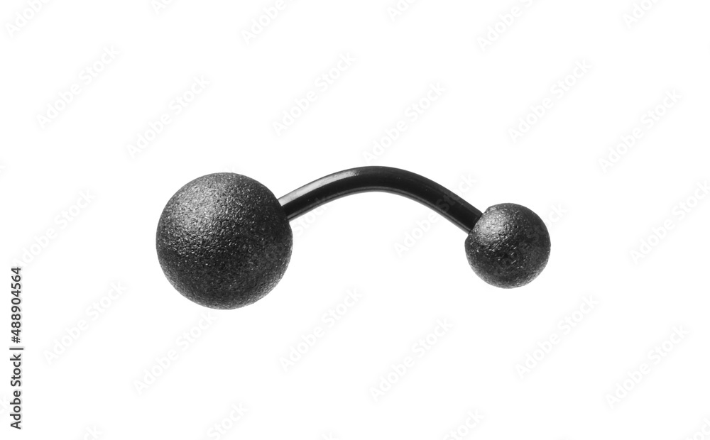 Piercing jewelry. Belly button ring isolated on white Piercing jewelry. Belly button ring isolated on white