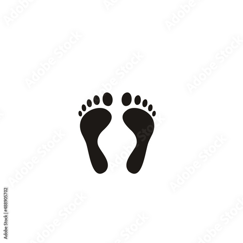 footprint simple icon design vector