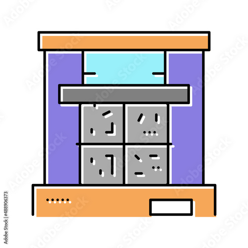 pressing aluminium color icon vector illustration