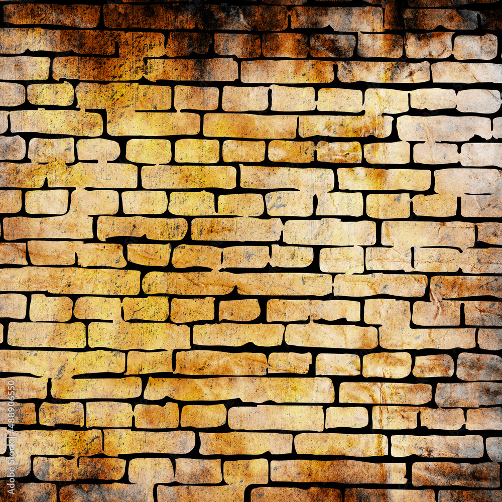 Obraz premium vector brick wall texture illustration, brick wall pattern