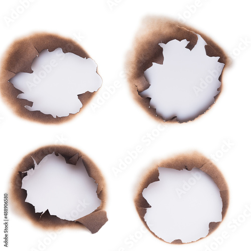 Burned hole