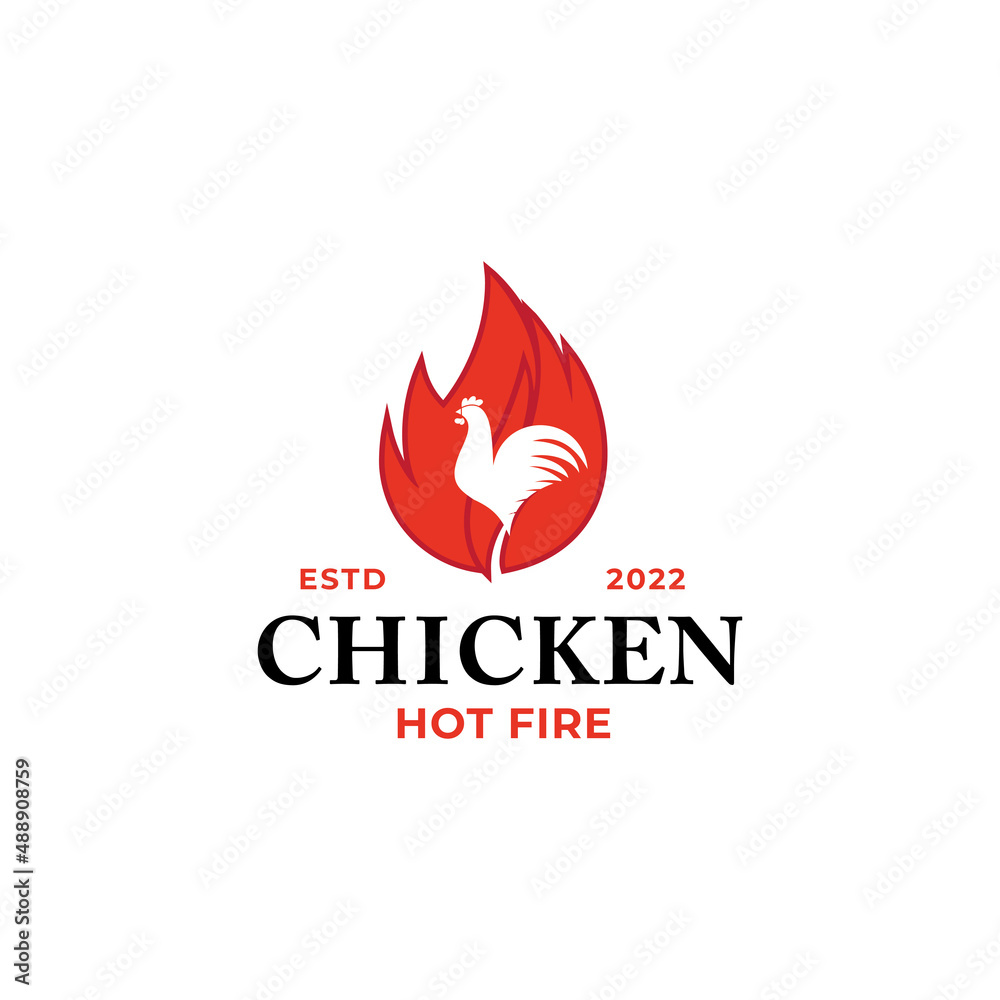 Roasted chicken steak restaurant logo design inspiration template Roasted chicken steak restaurant logo design inspiration template