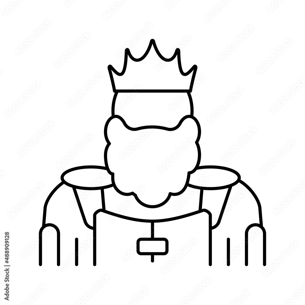 king kingdom line icon vector illustration king kingdom line icon vector illustration