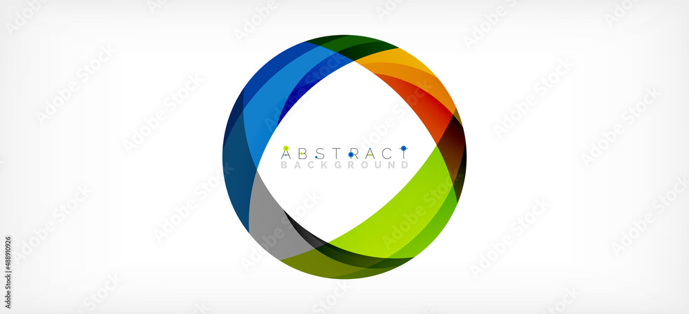 Color circle shapes, minimal geometric background. Trendy dynamic composition. Vector Illustration For Wallpaper, Banner, Background, Landing Page Color circle shapes, minimal geometric background. Trendy dynamic composition. Vector Illustration For Wallpaper, Banner, Background, Landing Page