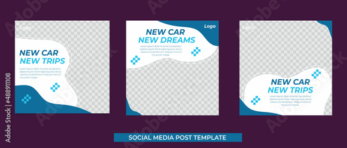 New car concept social media post template