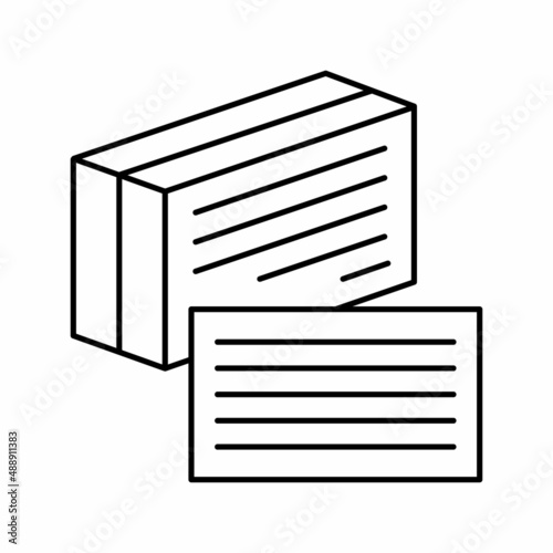 index cards line icon vector illustration