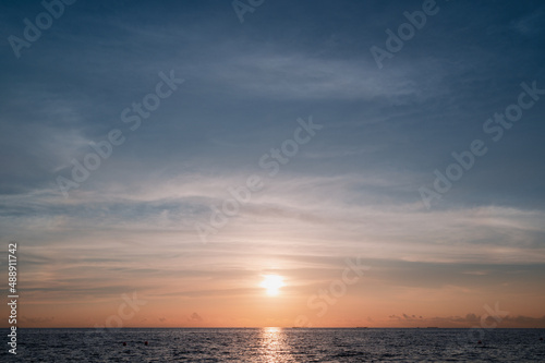 Sunset sky background.nature concept cover background. © Hide_Studio