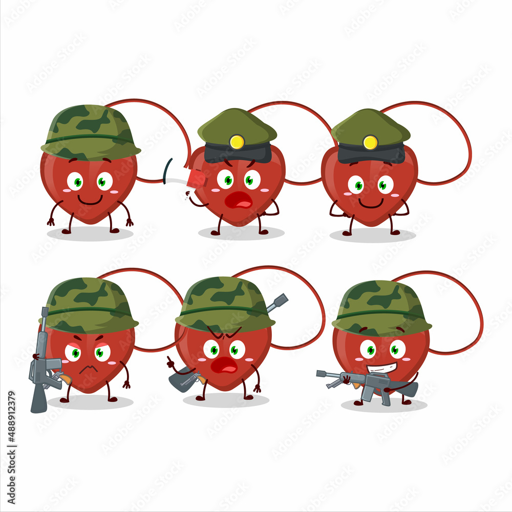 A charming soldier red heart necklace cartoon picture bring a gun machine A charming soldier red heart necklace cartoon picture bring a gun machine
