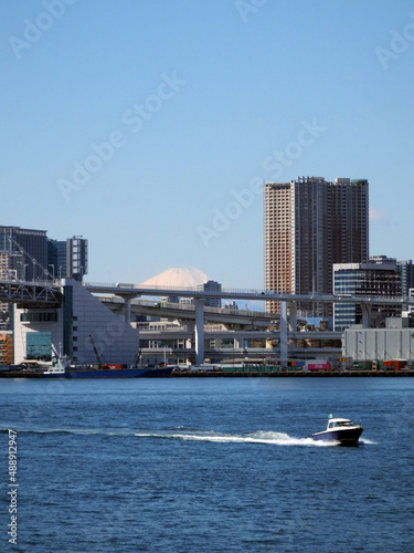 東京から見える富士山　豊洲ぐるり公園