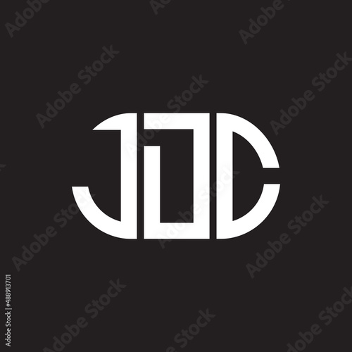JDC letter logo design on black background. JDC creative initials letter logo concept. JDC letter design.