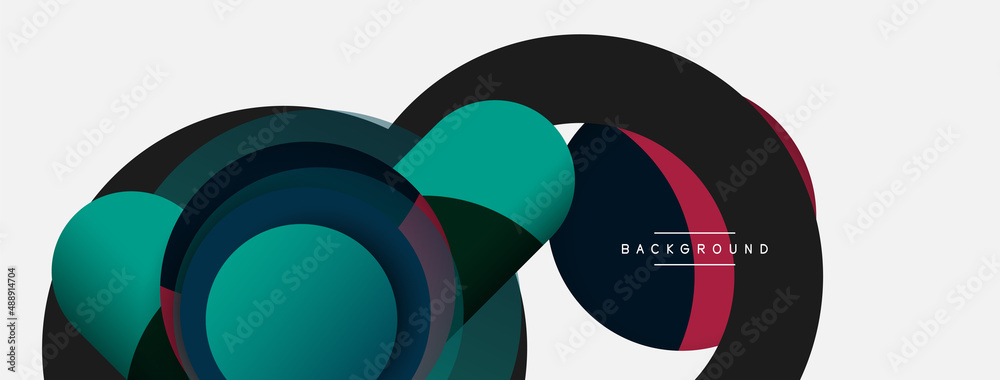 Vector round shapes circles minimal geometric background. Vector illustration for wallpaper banner background or landing page Vector round shapes circles minimal geometric background. Vector illustration for wallpaper banner background or landing page