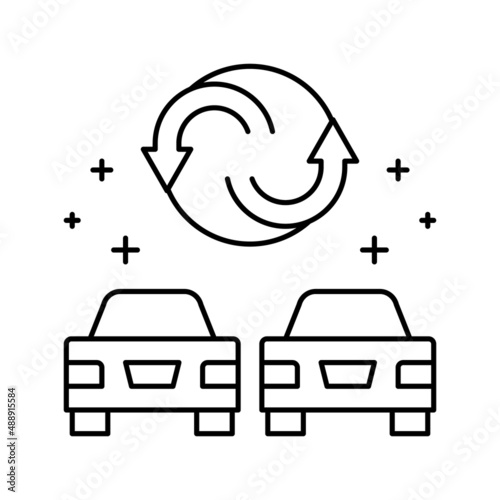 marketing rebranding line icon vector illustration