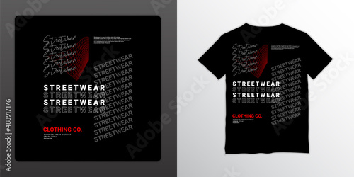 Streetwear t-shirt design, suitable for screen printing, jackets and others