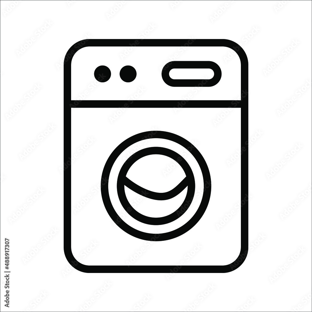 washing machine icon vector. electrical equipment line style icon, on white background, eps 10. washing machine icon vector. electrical equipment line style icon, on white background, eps 10.
