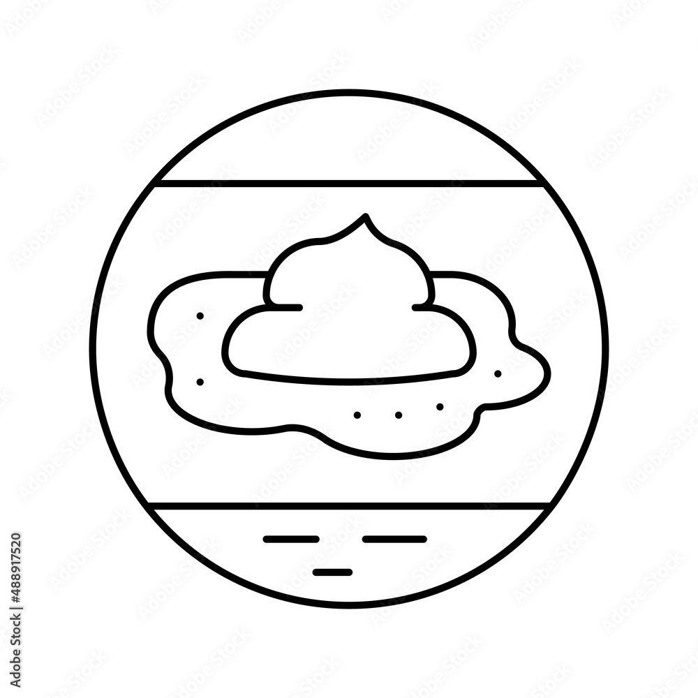 medical cream eczema treat line icon vector illustration