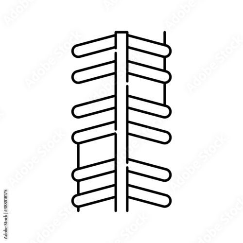 stainless rebar line icon vector illustration
