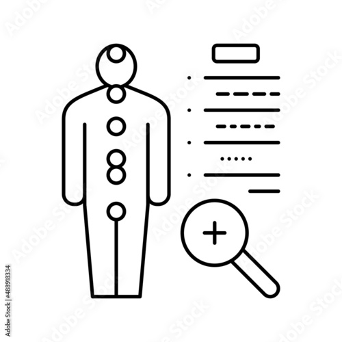 human health examination endocrinology line icon vector illustration