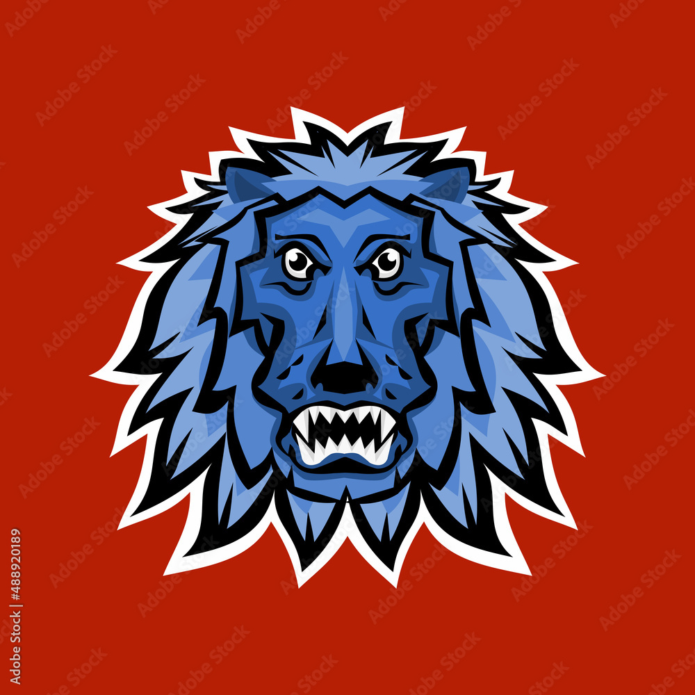 Obraz premium Head lion esports logo, aggressive mascot for your team game