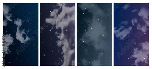 Night sky with many stars