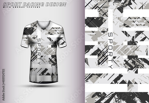 Front racing shirt design. Sports design for racing, cycling, jersey game vector	.