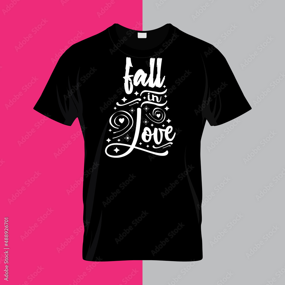 fall in love typography lettering 