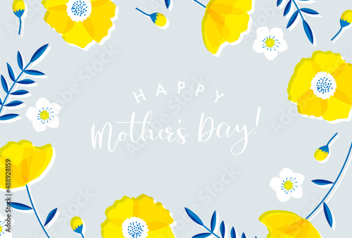 frame with flowers and leaves for banners, cards, flyers, social media wallpapers, etc.