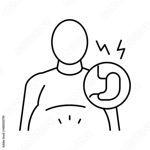 before bariatric line icon vector illustration