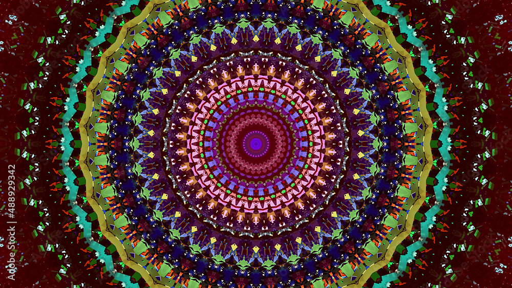 Abstract multicolored textural background kaleidoscope.