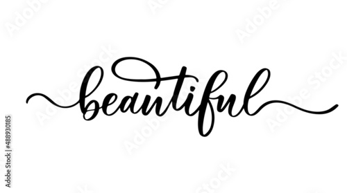 Beautiful lettering logo template inscription