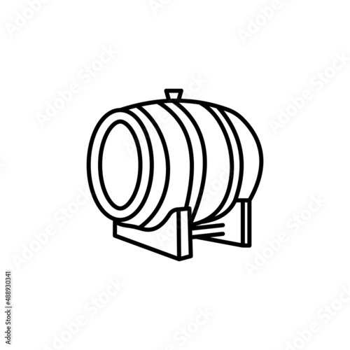 Wine Barrel icon in vector. Logotype