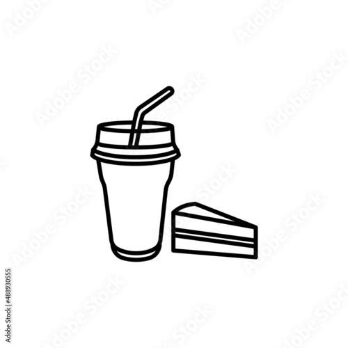 Cream Coffee icon in vector. Logotype