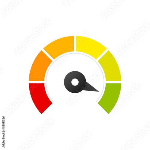 Speed metering or rating icon. Vector illustration.