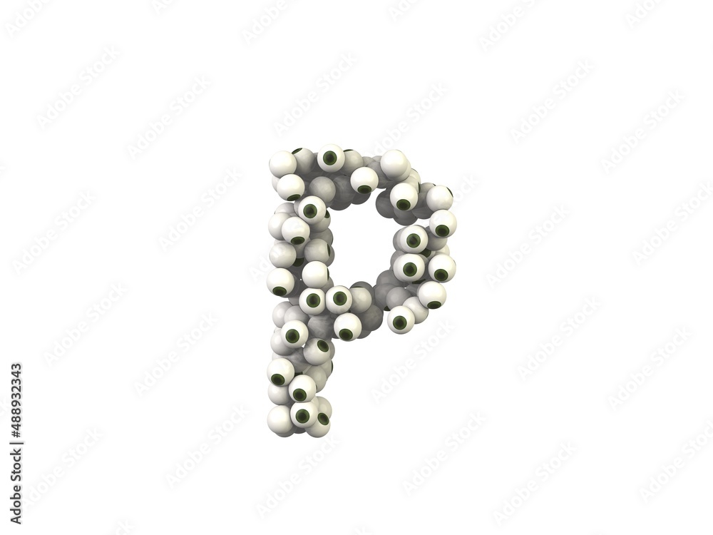 Eye Ball Themed Font Letter P Eye Ball Themed Font Letter P