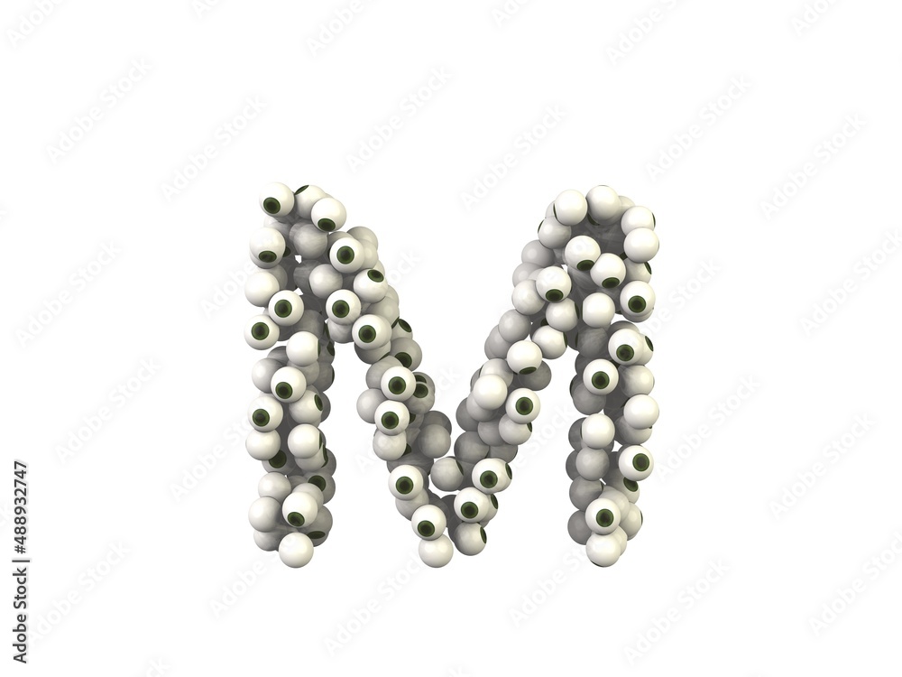 Eye Ball Themed Font Letter M Eye Ball Themed Font Letter M