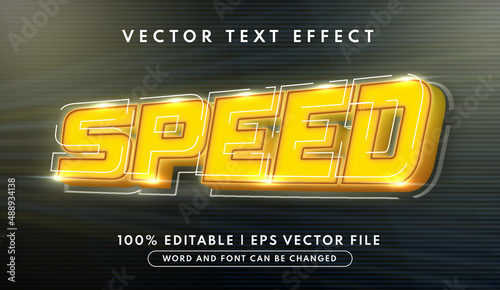 Speed light editable text effect