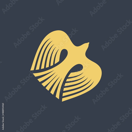 The dove is a symbol of peace, meekness and the Spirit of God. Bird logo.