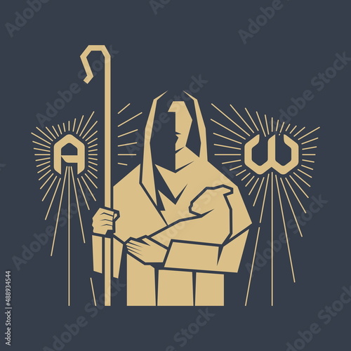 Jesus Christ is the good shepherd, beginning and end, alpha and omega.