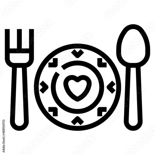 dinner line icon