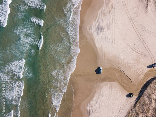 Birdseye view of beach photo