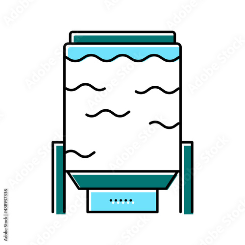 oxygen delignification system color icon vector illustration