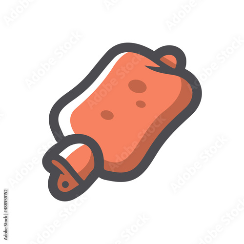 Warmer rubber heating pad Vector icon Cartoon illustration.