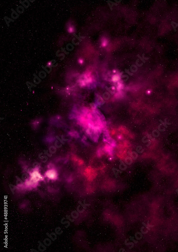 Star field in space and a nebulae