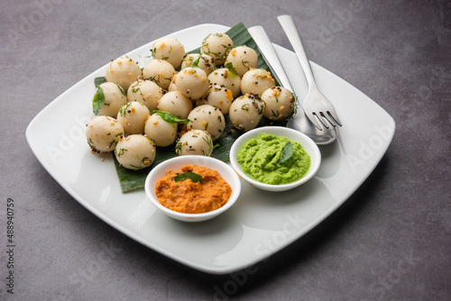 Goli Idli or Idly balls photo