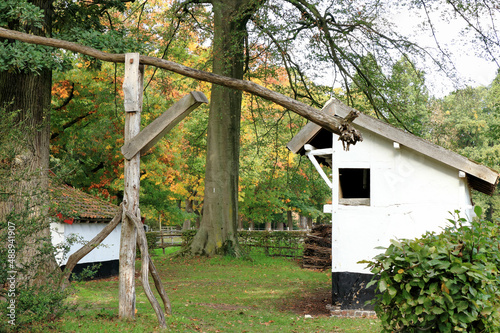 small barn in a rural landscape, Bokrijk, Belgium
