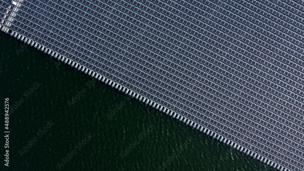 custom made wallpaper toronto digitalAerial view floating solar cell power plant with solar cell generate the electric on the lake, Floating solar panels and cell platform on the water ecological energy, Alternative renewable energy.