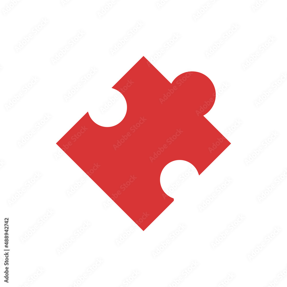 Puzzle red icon